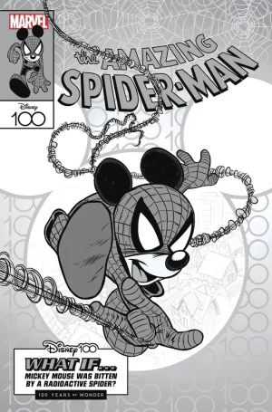 Amazing Spider-Man #35 ((Retailer 100 Copy Incentive Variant) Disney100 B&W Variant)