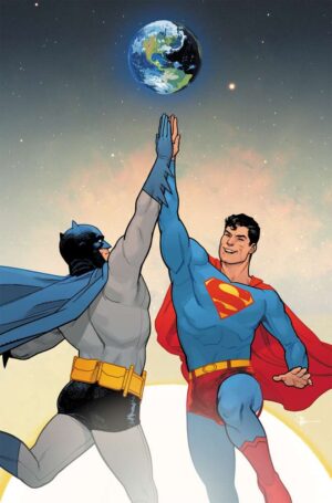 Batman Superman Worlds Finest #1 (Cover H - 1:50 Evan Doc Shaner High Five Card Stock Variant)