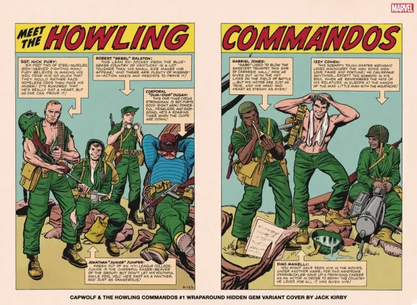 Capwolf Howling Commandos #1 (Retailer 50 Copy Incentive Variant) Kirby Wraparound