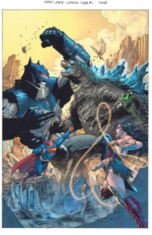 Justice League vs Godzilla vs Kong #1 (of 6) (Cover B - Jim Lee & Scott Williams Card Stock Variant)