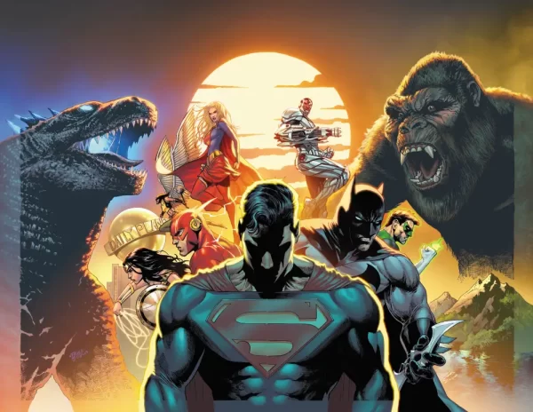 Justice League vs Godzilla vs Kong #1 (of 6) (Cover F - Christian Duce Godzilla Roar Sound Fx Gatefold Variant)