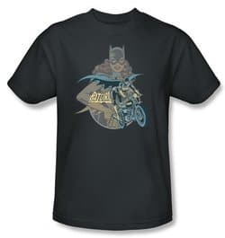 Batgirl T-shirt Batgirl Biker DC Comics Adult Charcoal Tee