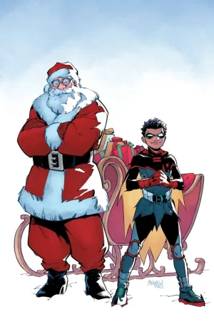 Batman and Robin #4 (Cover D - Otto Schmidt Santa Card Stock Variant)