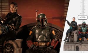 Boba Fett & Fennec Shand on Throne Deluxe Star Wars 1:10 Scale Statue