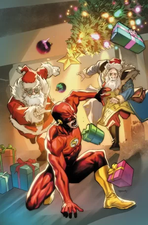 Flash #4 (Cover D - Stephen Segovia Santa Card Stock Variant)