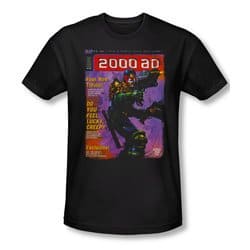 Judge Dredd Shirt Slim Fit 2000AD Black T-Shirt
