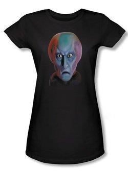 Star Trek Juniors Shirt Balok Head Black Tee T-Shirt