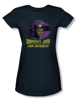 Star Trek Juniors Shirt Not A Hair Dresser Navy Blue Tee T-Shirt