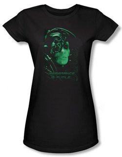 Star Trek Juniors Shirt Resistance Is Futile Black Tee T-Shirt