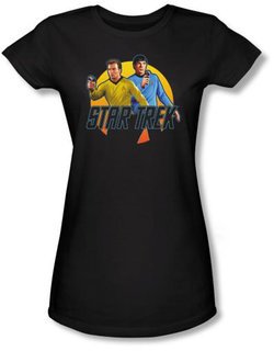 Star Trek Juniors T-shirt - Phasers Ready Black Tee