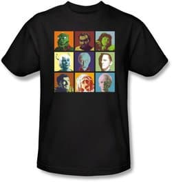Star Trek Shirt - Alien Squares Adult Black T-Shirt