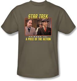 Star Trek T-shirt - A Piece Of The Action Adult Khaki