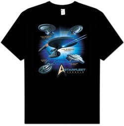 Star Trek T-shirt - Starfleet Vessels Adult Trekkie