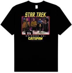 Star Trek T-shirt - TV Show Episode 30 Catspaw Adult Black