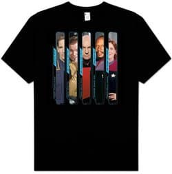 Star Trek T-shirt - The Captains Adult Black