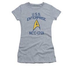 Star Trek - The Original Series Shirt Juniors Collegiate Arch Athletic Heather Tee T-Shirt