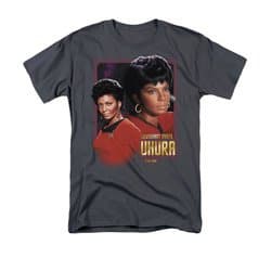 Star Trek - The Original Series Shirt Lieutenant Uhura Adult Charcoal Tee T-Shirt