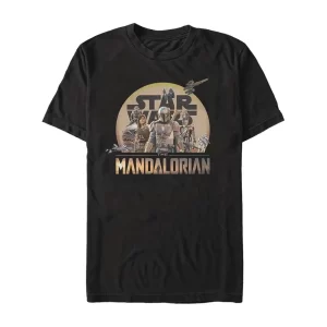 Star Wars the Mandalorian Character Logo T-Shirt XL
