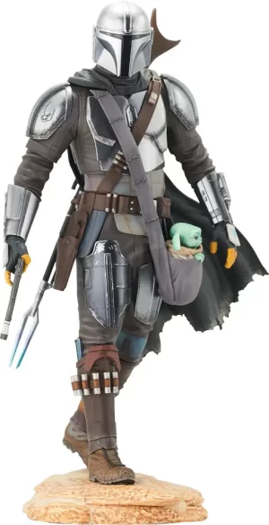 Star Wars the Mandalorian w/ Child Premier Collection Statue