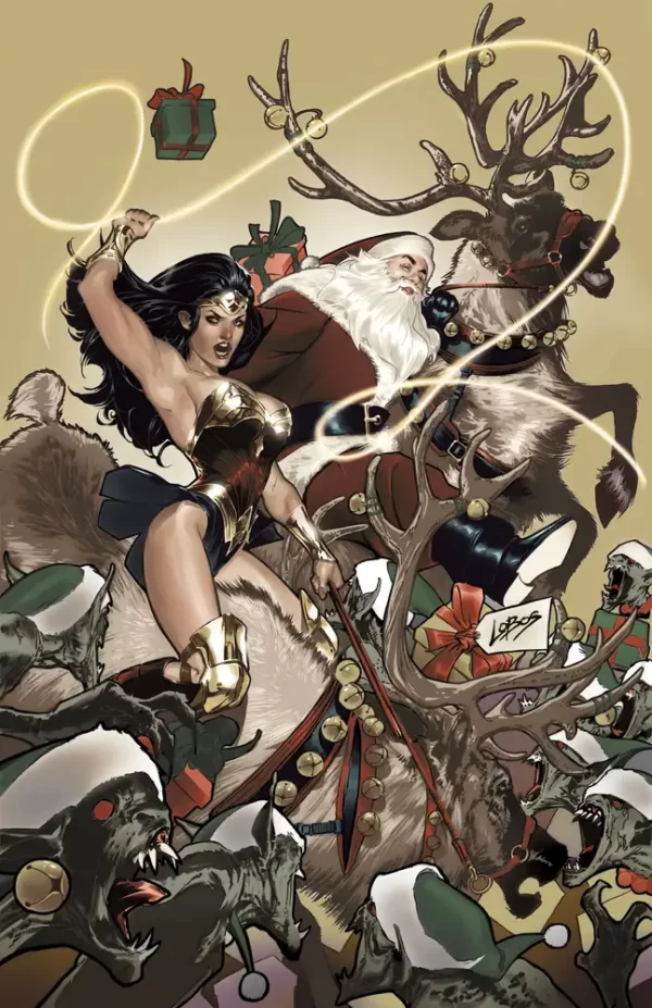 Wonder Woman #4 (Cover D - Pablo Villalobos Santa Card Stock Variant)