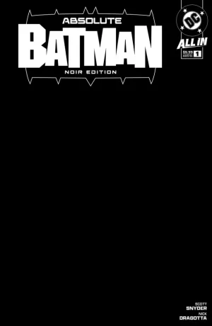 Absolute Batman Noir Edition #1 (One-Shot)(Cover B- Black Blank)