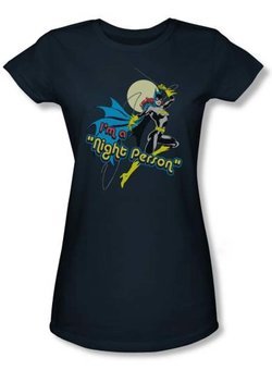 Batgirl Juniors T-shirt - Night Person DC Comics Navy Blue Tee