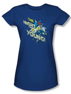 Batgirl Juniors T-shirt - The Night Is Young DC Comics Royal Blue Tee