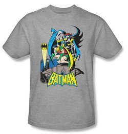 Batman And Robin Kids T-shirt Heroic Trio Youth Heather Tee