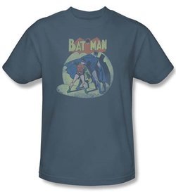 Batman And Robin Kids T-shirt In The Spotlight Slate Youth Tee