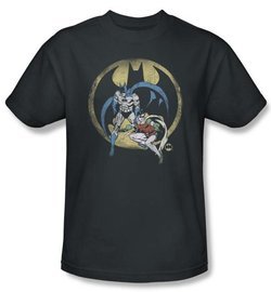 Batman And Robin Kids T-shirt - Team DC Comics Charcoal Youth