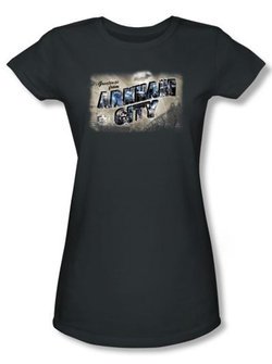 Batman Juniors T-Shirt Arkham City Greetings From Arkham Charcoal Tee