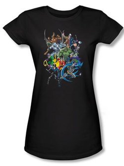 Batman Juniors T-Shirt - Saints and Psychos Black Tee