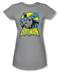 Batman Juniors T-Shirt - Superhero Gray Tee