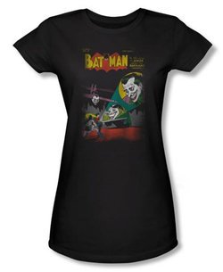 Batman Juniors T-Shirt - Wrong Signal Black Tee