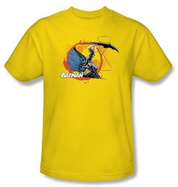 Batman Kids T-Shirt - Batarang Shot Youth Yellow Tee