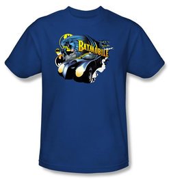 Batman Kids T-Shirt - Batmobile Youth Royal Blue Tee