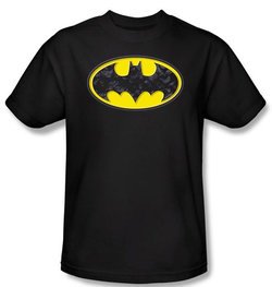 Batman Kids T-Shirt - Bats In Logo Youth Black Tee