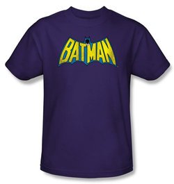 Batman Kids T-Shirt - Classic Batman Logo Youth Purple Tee