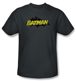 Batman Kids T-Shirt - Classic Comic Logo Youth Black Tee