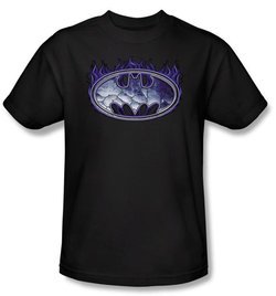 Batman Kids T-Shirt - Cracked Shield Youth Black Tee