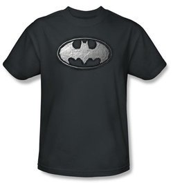 Batman Kids T-Shirt - Duct Tape Logo Youth Charcoal Gray Tee