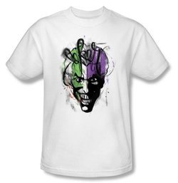 Batman Kids T-Shirt - Joker Airbrush Youth White Tee