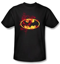 Batman Kids T-Shirt - Joker Graffiti Classic Youth Black Tee