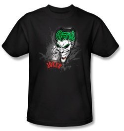 Batman Kids T-Shirt - Joker Sprays The City Youth Black Tee