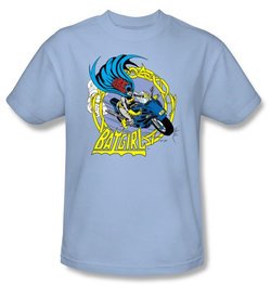 Batman Kids T-Shirt - Motorcycle Bat Girl Youth Blue Tee