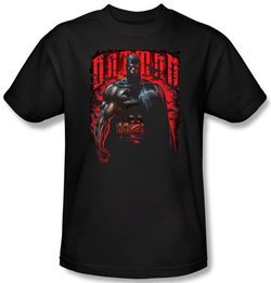 Batman Kids T-Shirt - Red Knight Logo Youth Black Tee