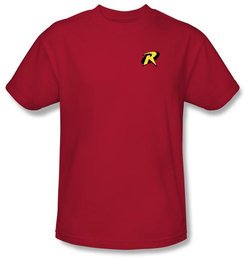 Batman Kids T-Shirt - Robin Logo Youth Red Tee