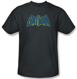 Batman Kids T-Shirt - Sketch Logo Youth Charcoal Tee