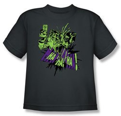 Batman Kids T-Shirt - Smell My Flower Youth Charcoal Tee