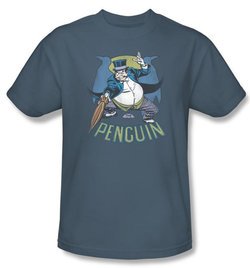 Batman Kids T-Shirt - The Penguin Youth Slate Blue Tee